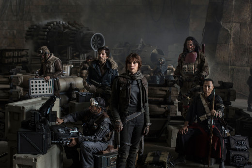 The cast of Disney/Lucasfilm's Star Wars: Rogue One