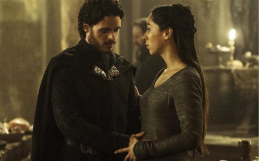 Richard Madden and Oona Chaplin in Game of Thrones