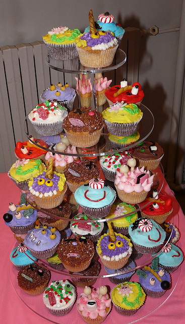 Monster decorated cupcakes
