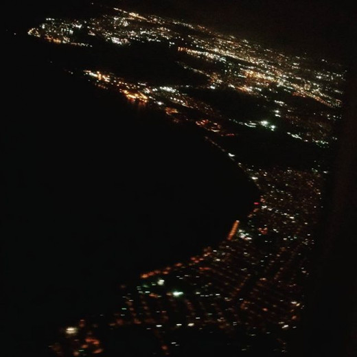 I arrived to Puerto Rico at approximatly 1 am. It had just rained, so it was pretty humid when we got off the plane. Other than that, look at that view! 