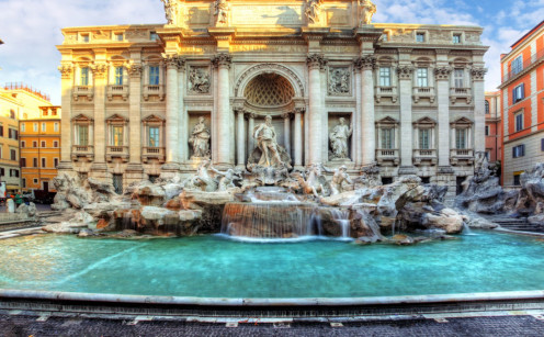 No trip to Rome is complete without a visit to the Trevi Fountain. Hollywood films featuring the world famous fountain include Three Coins in the Fountain and Roman Holiday.
