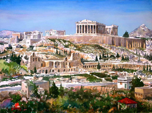 The Acropolis of Athens is the site of some of the ancient world's greatest masterpieces which include the Parthenon, the Propylaea, the Erechtheum, and the Temple of Athena Nike.