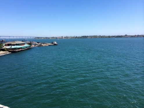 Harbor in San Diego near USS Midway.