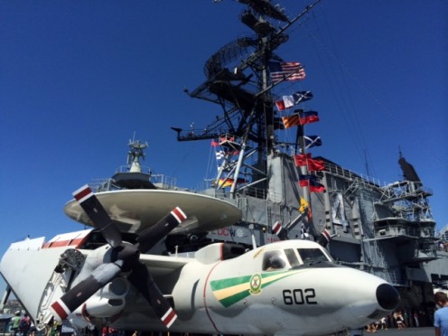 One view, atop the USS MIdway.