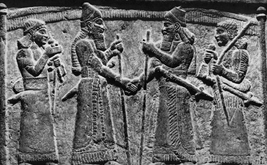 The first documented handshake ever performed by mankind.
