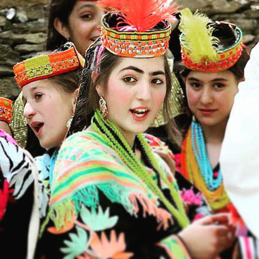 Kalash Women in typical constume