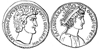Mark Antony and Cleopatra coins