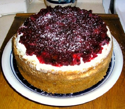 Gourmet Cranberry Grand Marnier Cheesecake