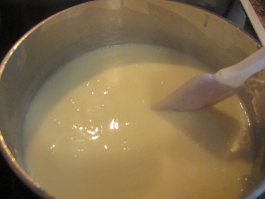 Thickened cream.