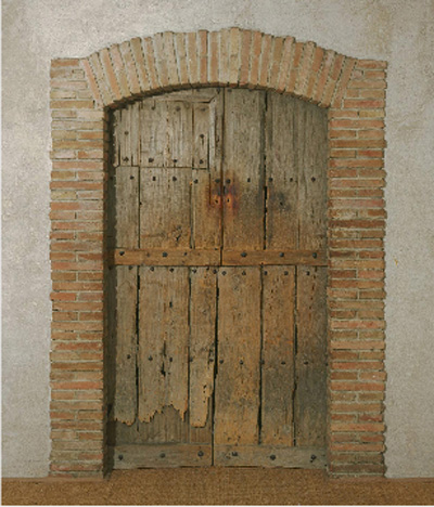 Door with peepholes
