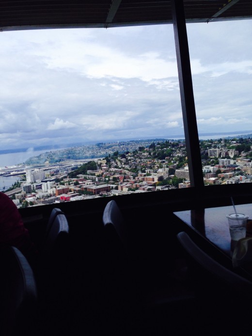 View from our lunch table in the Space Needle, 2015.