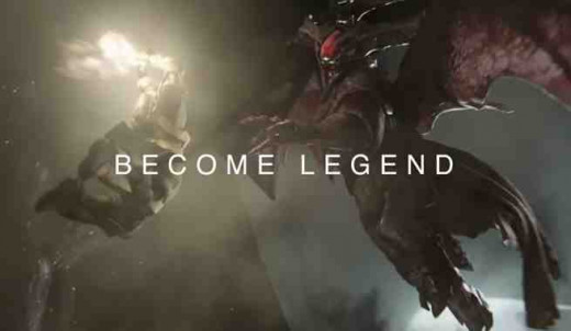 A promo image of a player versus Oryx, the big bad of this expansion