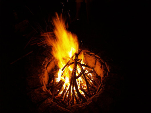 Bonfires are traditional for Samhain.