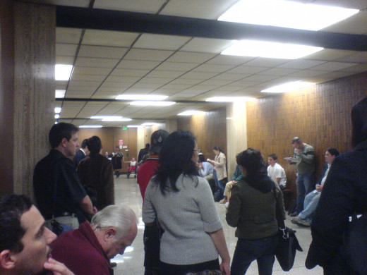 People Waiting to be Called for Jury Duty