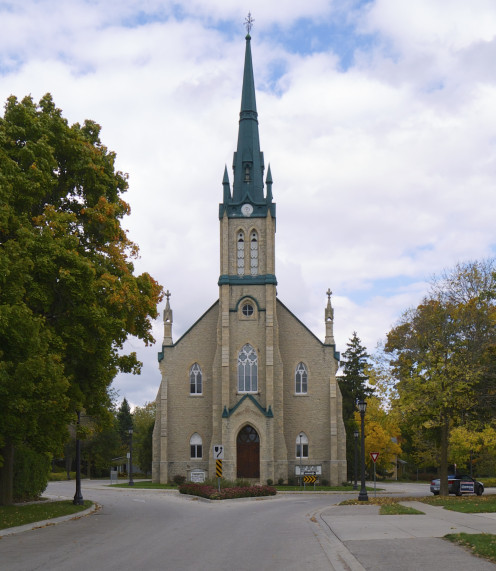 Knox Presbyterian Church in Elora, Ontario.