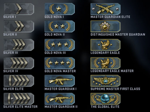 These are the matchmaking skill tiers, with global elite being the tops