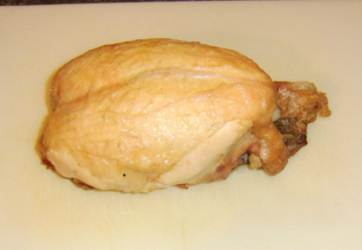 Roast chicken has to be rested before it is carved
