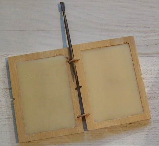A Roman tabula, this one made of wax. Literally a blank slate.