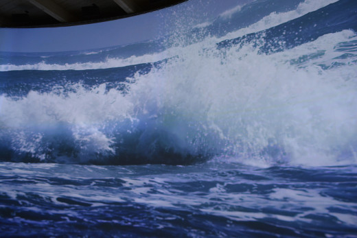 IMAX sized screen showing the natural beauty of Chile.