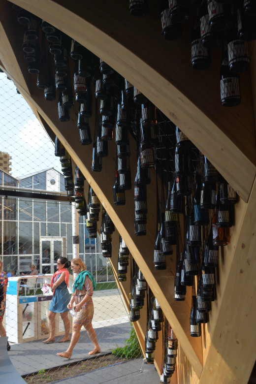 The French truly love their wine. Amazing display of endless wine bottles!