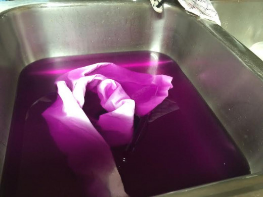 Preparing your first batch of dye.