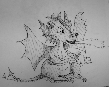 This is Professor Hiigelsby's pet Dragon "Hibby"