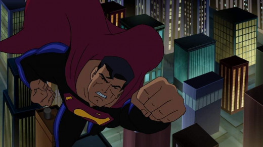 Superman prepares to save Metropolis in "Superman: Doomsday"