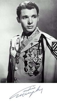 Audie Murphy was a highly decorated US soldier in WW2.  He died in a private plane crash in 1971