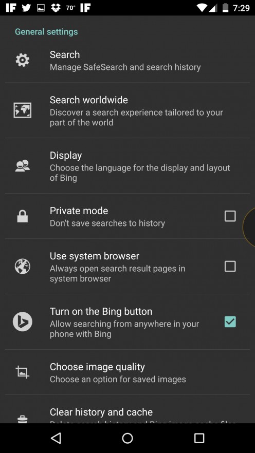 Bing Button Now Activated