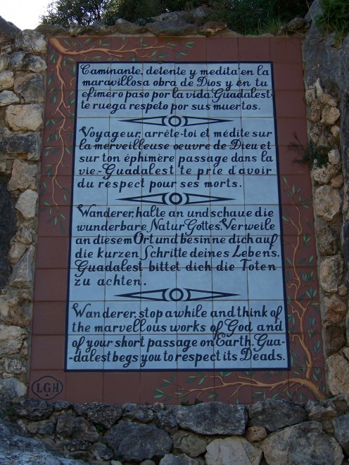 A Plaque near The Entrance to the Grave Yard