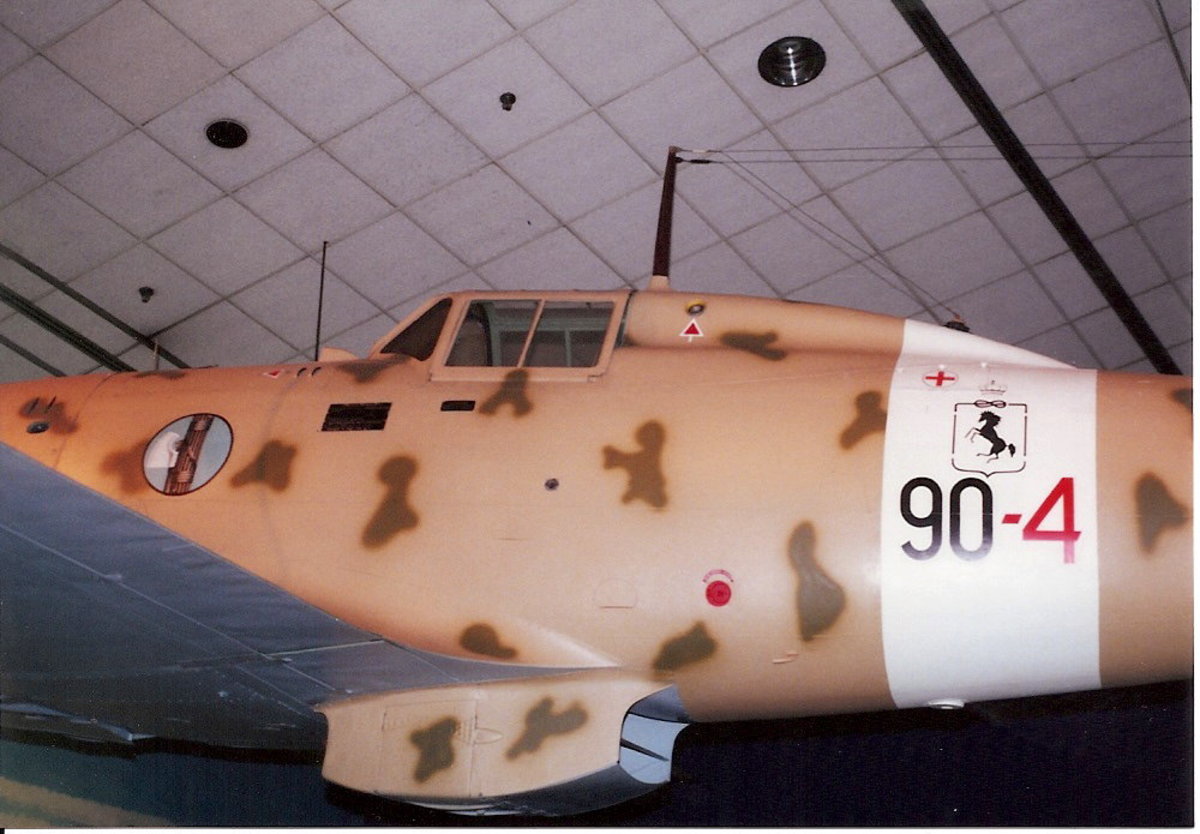 Mid-fuselage view of the Macchi C.202 in the National Air & Space Museum, Washington, DC, May 2000.
