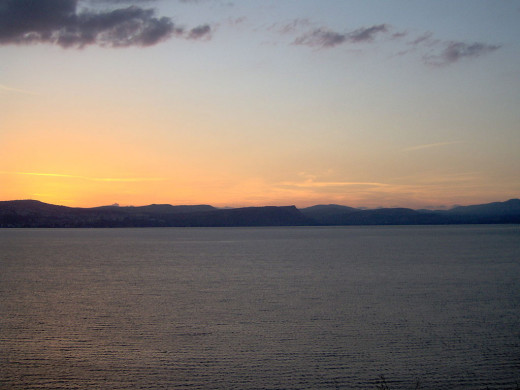 Sunset.