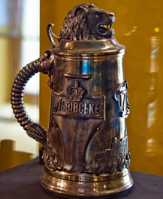 Lvivian silver beer stein