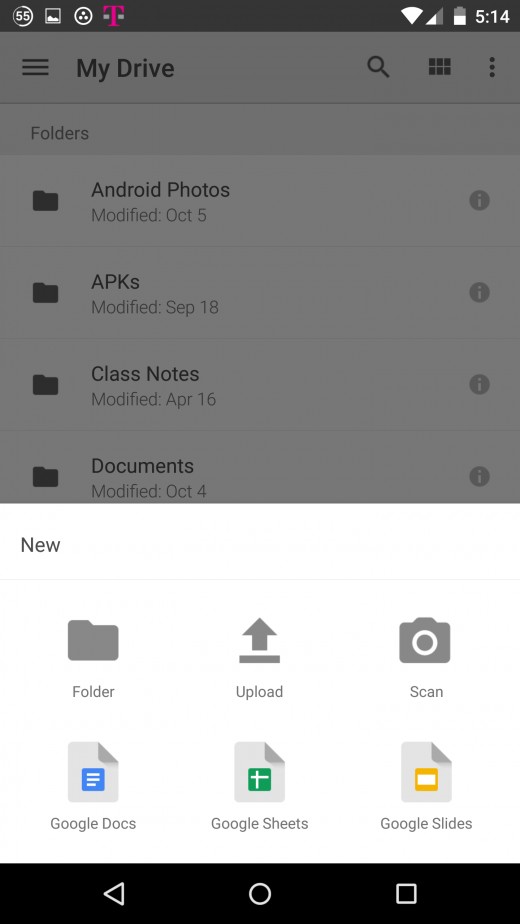 Create new screen