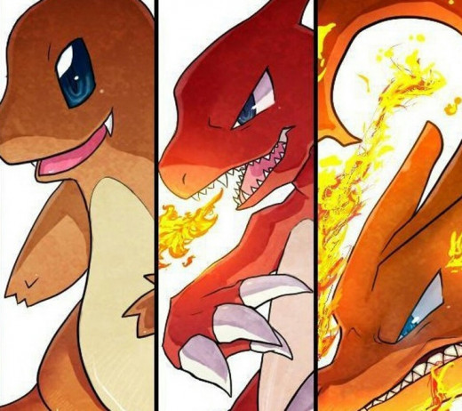Charmander-Charmeleon-Charizard