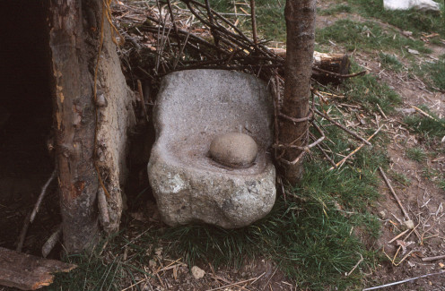 A saddle quern - British Bronze Age.