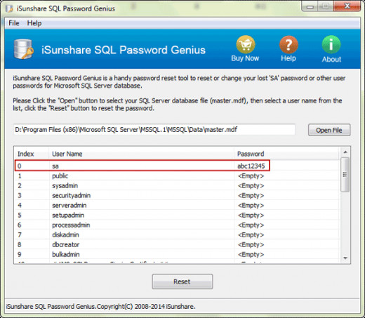 Step 3: change SQL Server 2014 SA password successfully