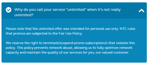 How can you possibly call it unlimited when  it's not. The network officially declared their terms when it comes to Usage policies. 