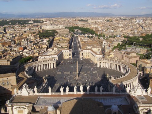 What a view from the top of the dome on St Peter's