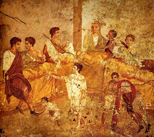 Roman fresco from Pompeii