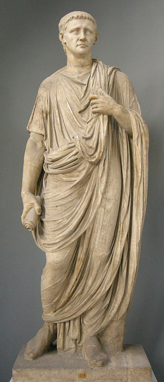 Statue of emperor Claudius wearing a toga