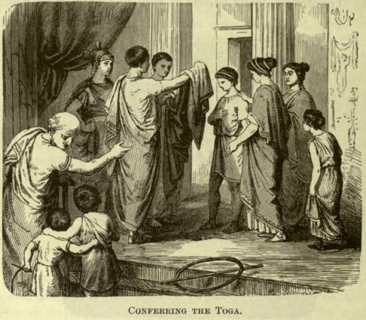 "Conferring a toga" from Pictorial History of the World's Great Nations - Rome