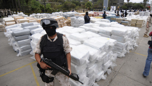 Cache of Seized Drugs from Mexico