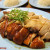 Roast and steamed chicken side by side Roast and steamed chicken side by side