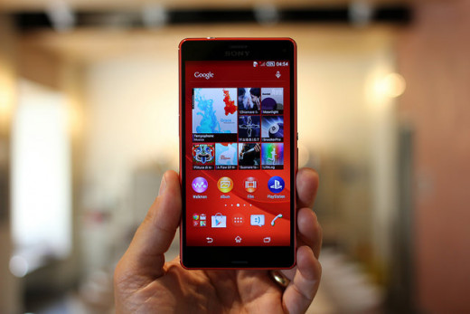 The Sony Xperia Z3 Compact smartphone 