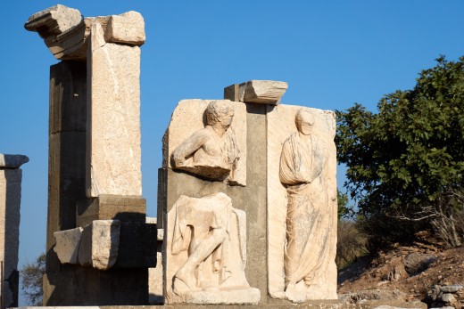 Statues at the Pollio Fountain Ephesus