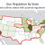 THE DARKER THE GREEN, THE STRONGER THE GUN REGULATIONS with TWO WORST GUN REGULATION RANKING CIRCLED - CHART 8