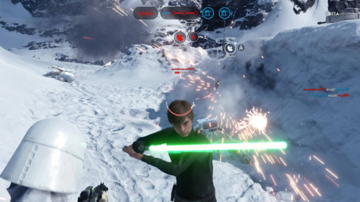 Encountering Luke Skywalker during Walker Assault on Hoth