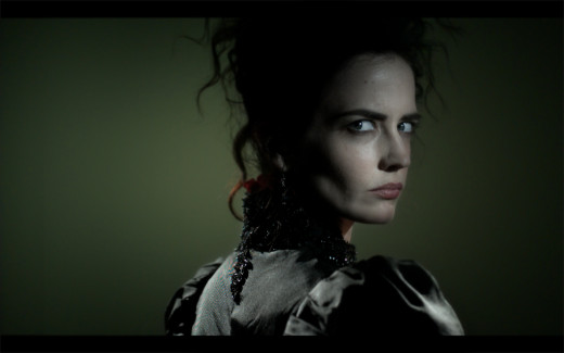 Eva Green (as Miss Ives with scowl on)