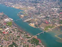Cebu city with bridge to Mactan